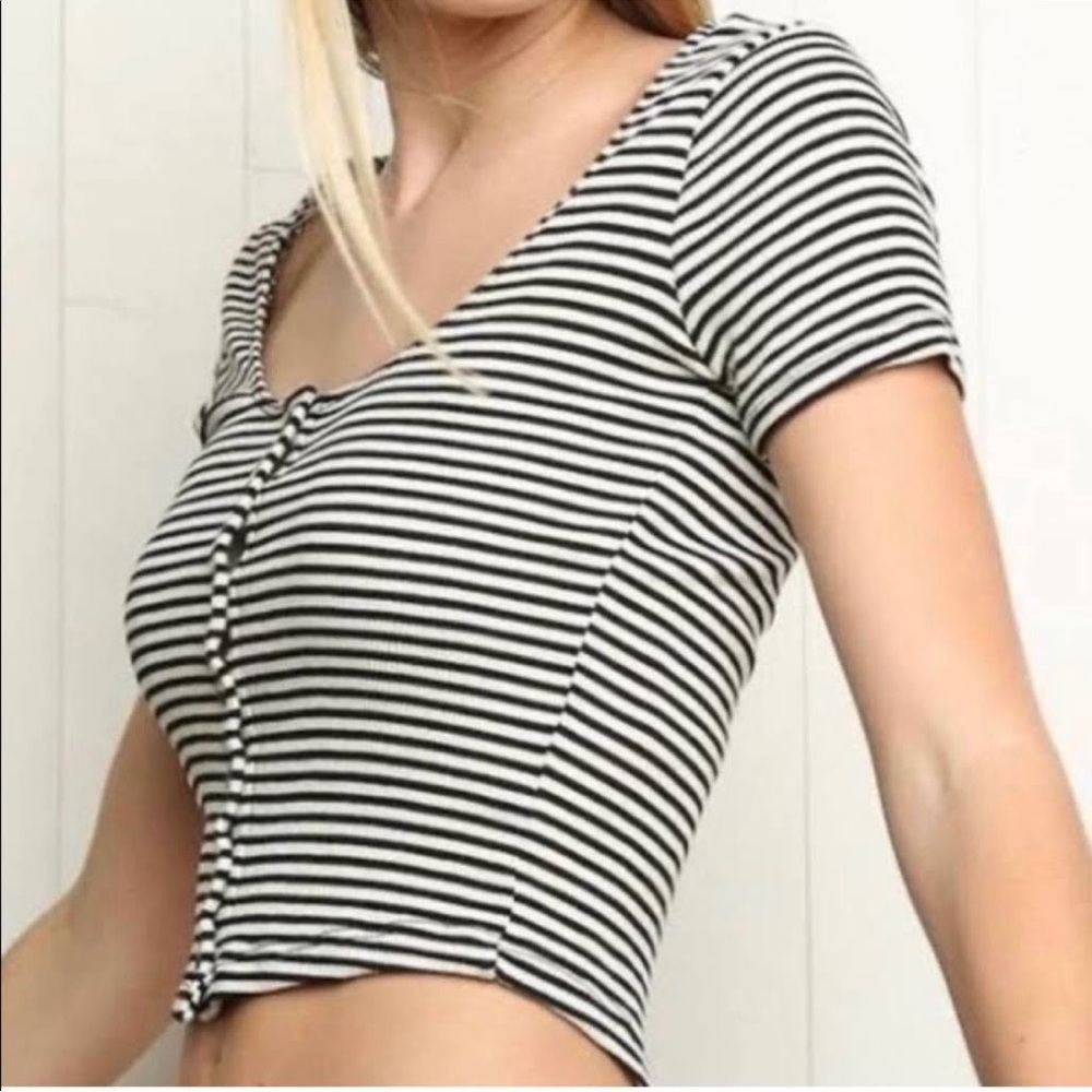 Black & White Striped Brandy Melville Top
